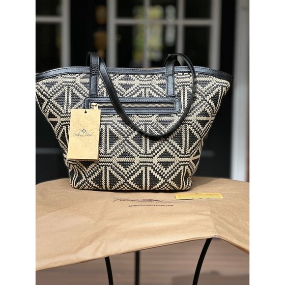 Patricia Nash Taureg Woven Marconia Tote Natural/Black P768519 NWT - Picture 4 of 14